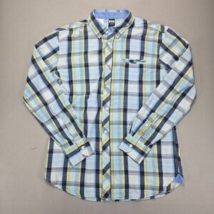 Helly Hansen Plaid Button Down Shirt Long‎ Sleeve Casual Mens Size L